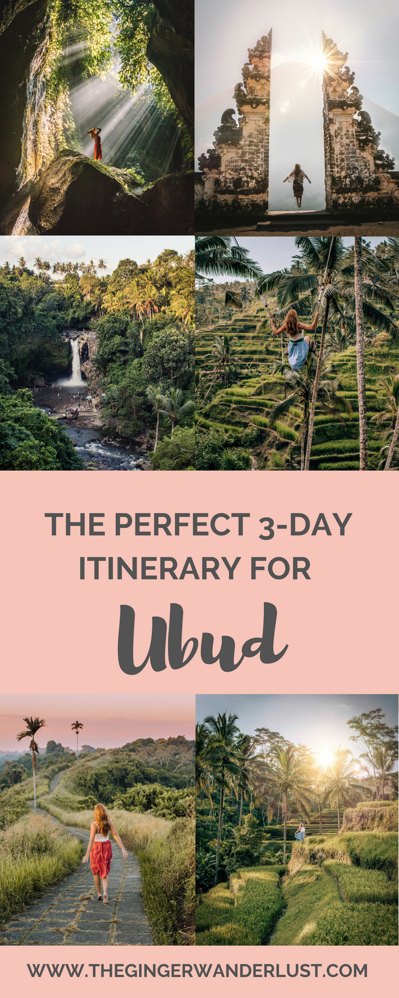 Top Things to do in Ubud, 3 day itinerary with all my top tips. Unmissable locations and instagrammable spots to visit in Ubud, Bali.