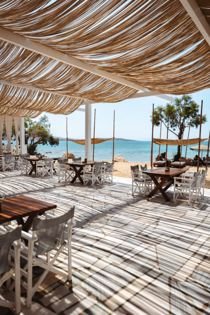 Instagram photo spots in Paros Greece beach bar
